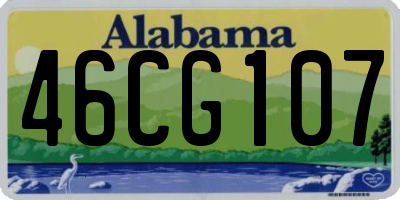 AL license plate 46CG107