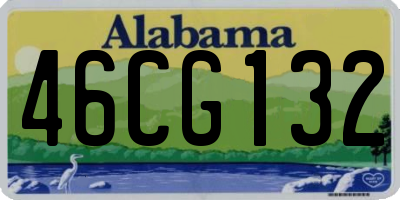 AL license plate 46CG132
