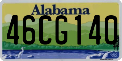 AL license plate 46CG140