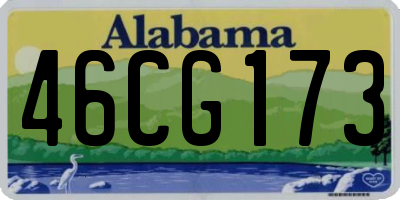 AL license plate 46CG173