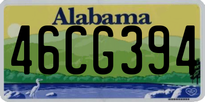 AL license plate 46CG394