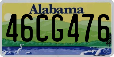 AL license plate 46CG476