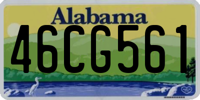 AL license plate 46CG561