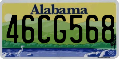 AL license plate 46CG568