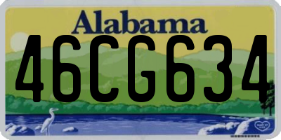 AL license plate 46CG634