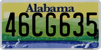 AL license plate 46CG635