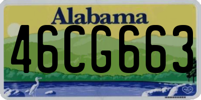 AL license plate 46CG663