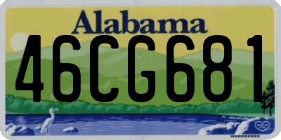AL license plate 46CG681
