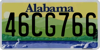 AL license plate 46CG766