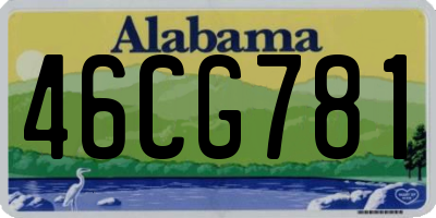 AL license plate 46CG781