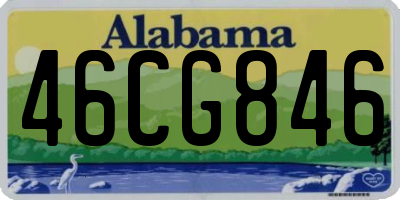 AL license plate 46CG846