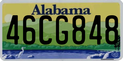 AL license plate 46CG848