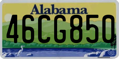 AL license plate 46CG850