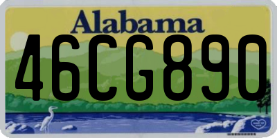 AL license plate 46CG890