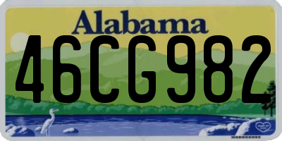 AL license plate 46CG982
