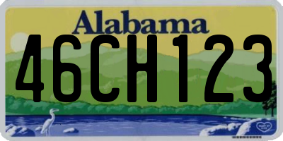 AL license plate 46CH123