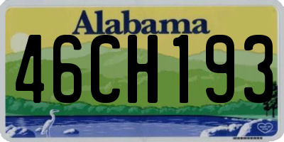 AL license plate 46CH193