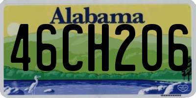 AL license plate 46CH206
