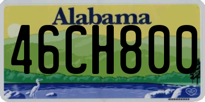 AL license plate 46CH800