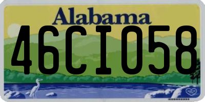 AL license plate 46CI058