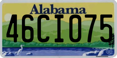 AL license plate 46CI075