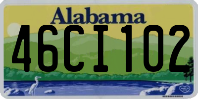 AL license plate 46CI102