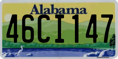 AL license plate 46CI147