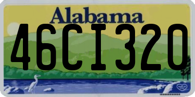 AL license plate 46CI320