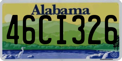 AL license plate 46CI326