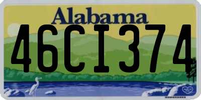 AL license plate 46CI374