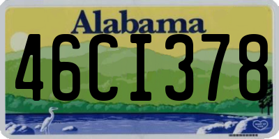 AL license plate 46CI378