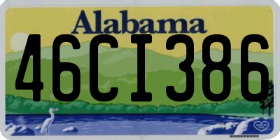 AL license plate 46CI386