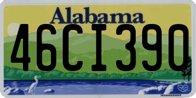 AL license plate 46CI390