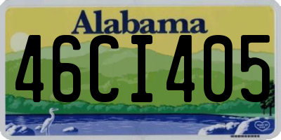 AL license plate 46CI405