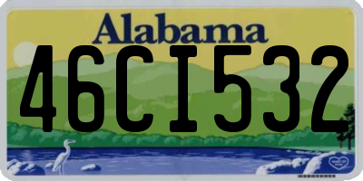 AL license plate 46CI532