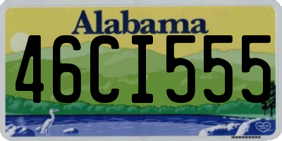 AL license plate 46CI555