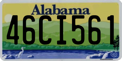 AL license plate 46CI561