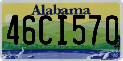 AL license plate 46CI570