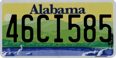 AL license plate 46CI585