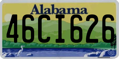 AL license plate 46CI626