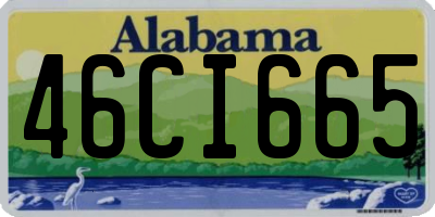 AL license plate 46CI665
