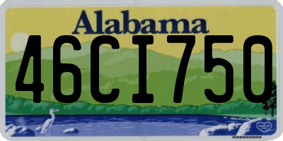 AL license plate 46CI750