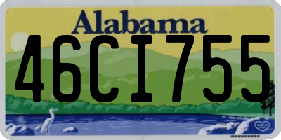 AL license plate 46CI755