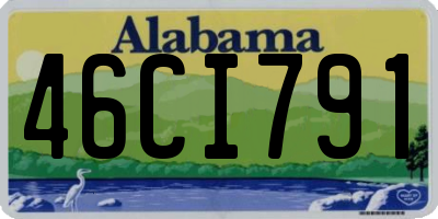 AL license plate 46CI791