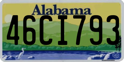 AL license plate 46CI793