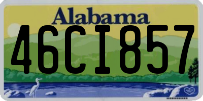 AL license plate 46CI857
