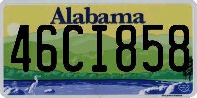 AL license plate 46CI858