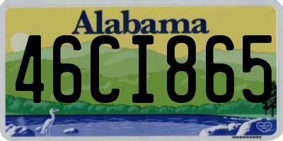 AL license plate 46CI865