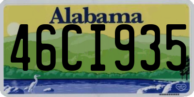 AL license plate 46CI935