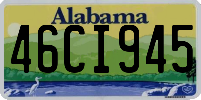AL license plate 46CI945